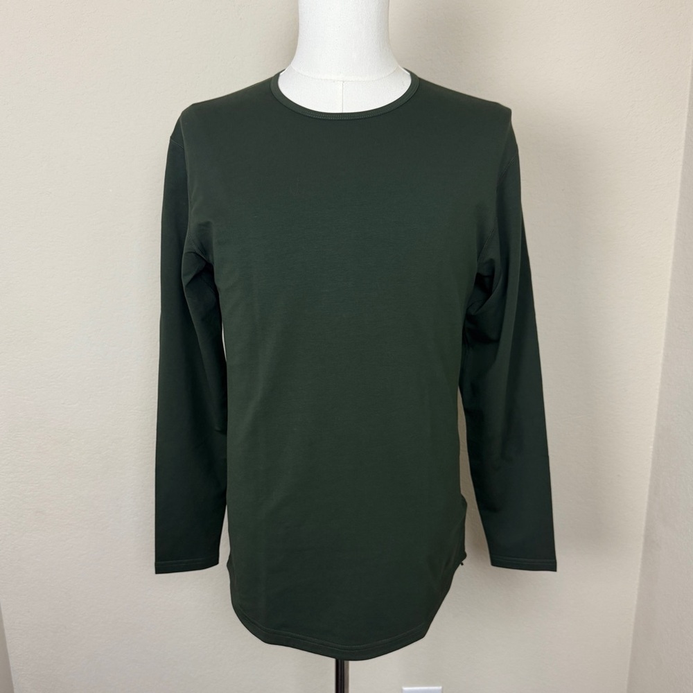 BYLT BASICS Drop Cut Lux Mens Long Sleeve | Hunter Green | Small